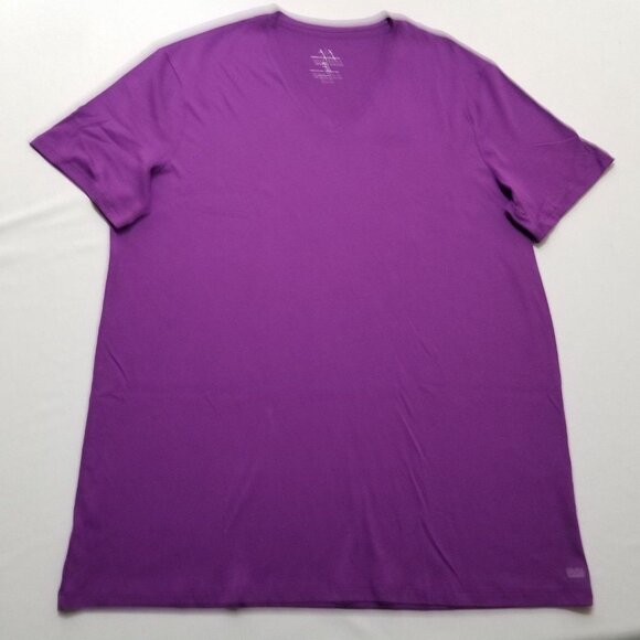 Armani Exchange Men's Slim T-shirt V-neck Pima Cotton Tee A|X Logo (T) NWT - Picture 3 of 4